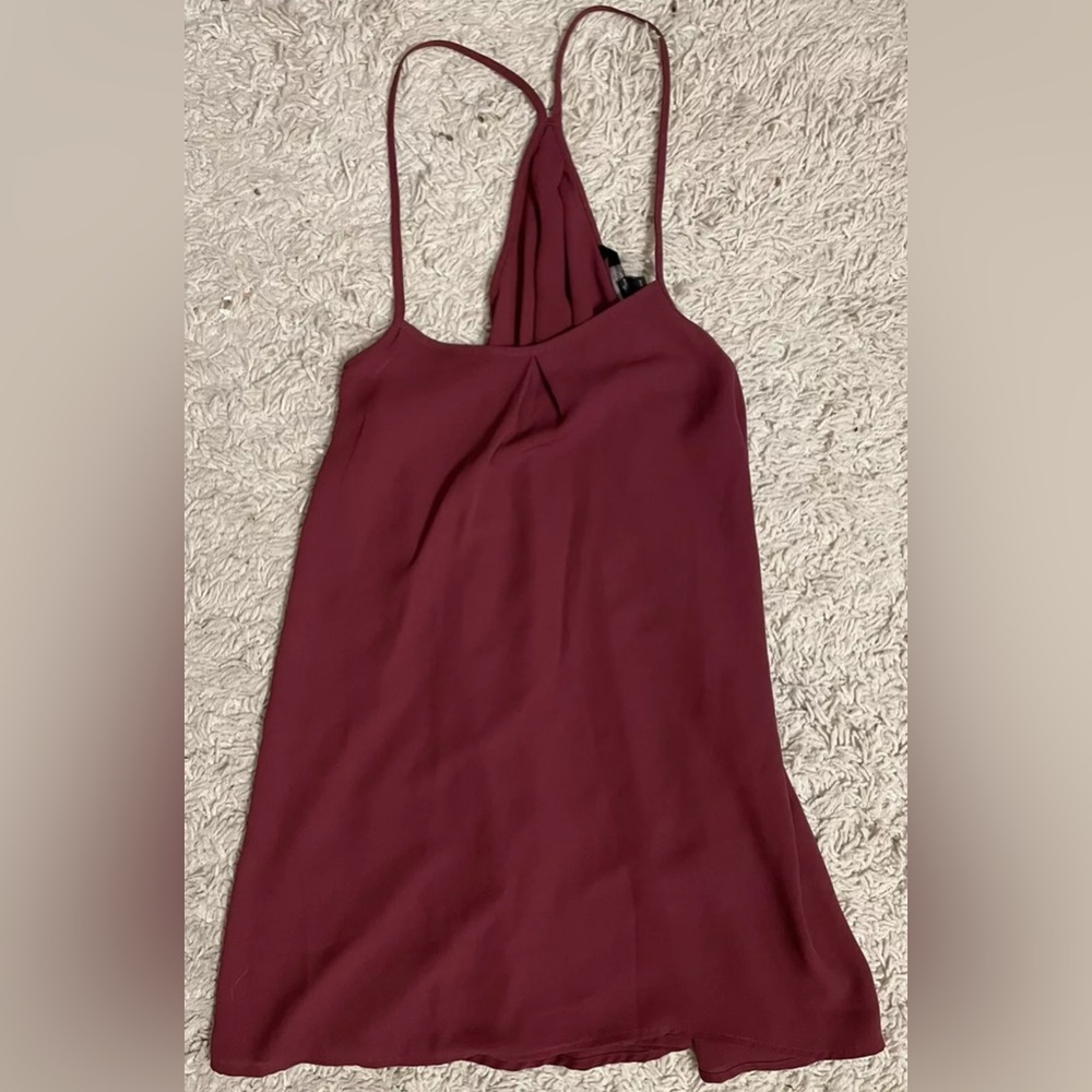 BANANA REPUBLIC wine red maroon sleeveless shirt top blouse small s